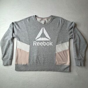 Reebok Women's Sweatshirt Gray Pink Size XL